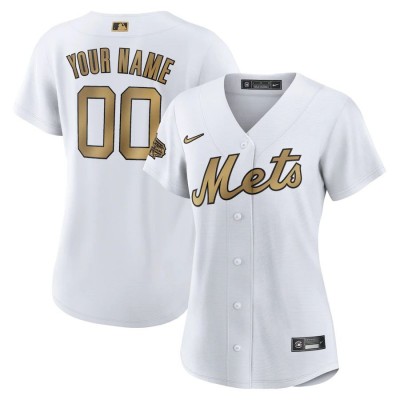 New York Mets Custom Women's Nike White 2022 MLB AllStar Game Replica Jersey